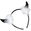PVC Devil Horns with White Fur Trim