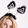 Bride to Be Black and Silver Hen Party Fluffy Boppers