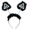 Warning Black and Silver Hen Party Fluffy Boppers