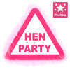 Flashing Warning Sign Hen Badge