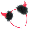 Red Devil Horns with Black Fur Trim