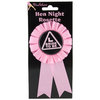 MissBehave Hen L Plate Bride to Be Rosette Badge