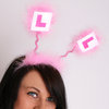 Hen Party Fluffy Boppers with Pink Hen L Plates