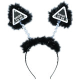 Warning Bride to Be Black and Silver Fluffy Boppers