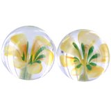 Adam and Eve Glass Flower Ben Wa Balls