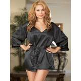 Dreamgirl Plus Size Charmeuse Chemise and Robe