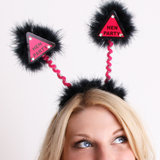Warning Black and Pink Hen Party Fluffy Boppers