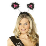 Warning Black and Pink Hen Party Fluffy Boppers