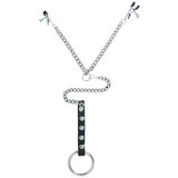 Spartacus Adjustable Nipple Clamps and Cock Ring
