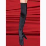 Coquette Darque Satin Lycra Long Gloves