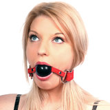 Bondage Boutique Luxury Leather and Rubber Ball Gag