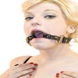 Bondage Boutique Leather and Metal O-Ring Gag
