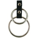 Bondage Boutique Dual Ring Metal Cock Ring