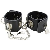 Bondage Boutique Luxury Leather D-Ring Ankle Cuff Restraints