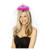 Bride To Be Fluffy Hen Party Tiara and Veil
