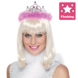 Jewelled Flower Flashing Fluffy Tiara