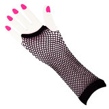Fishnet Fingerless Gauntlet Gloves