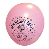 Hen Night 'Cocks Keep Out' Balloons (12 Pack)
