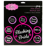 Ladies Night Hen Night Badge Set (8 Pack)