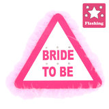 Fluffy Flashing Bride To Be Hen Night Badge