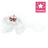Bride To Be Flashing Hen Party Tiara and Veil