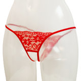 Sensualle Gruta Stretch Lace Crotchless Thong