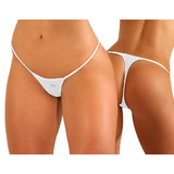 Sensualle Na Agulha Ribbed Thong with Diamante Heart