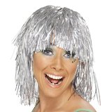Silver Tinsel Wig