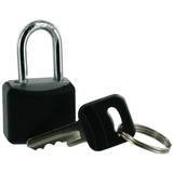 CB Black Covered Brass Padlock (1 key)
