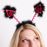 Warning Diamante Hen Party Fluffy Boppers