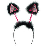 Warning Hen Party Black and Diamante Fluffy Boppers