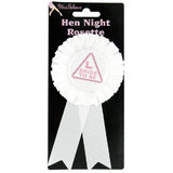 MissBehave White L Plate Bride to Be Rosette Badge