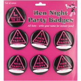 Black Hen Night Name Badges (7 Pack)