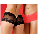 Sensualle Tai Lace French Knickers with Love Stone