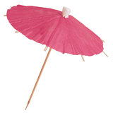 Cocktail Party Pink Parasol Picks (12 Pack)
