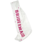 White Satin Bridesmaid Sash