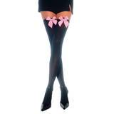 Leg Avenue Opaque Thigh High Stockings with Satin Bow