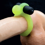 Glo-Glo A Go-Go Waterproof Glow in the Dark Nubby Vibrating Cock Ring