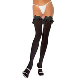 Leg Avenue Sheer Suspender Stockings with Bows