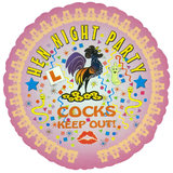 18 Inch Hen Night Party Cocks Keep Out Balloon