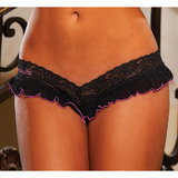 Hustler Ultra Sexy Crotchless Lace Thong