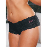 Hustler Classic Lace Crotchless Boy Shorts