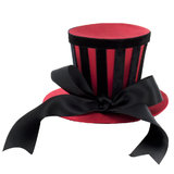 Leg Avenue Deluxe Burlesque Mini Top Hat with Ribbon Bow Detail