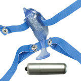 Resonating Dolphin Strap-On Vibrator