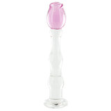Icicles No 12 Hand-Blown Rose Glass Dildo