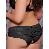 Seven Til Midnight Plus Size Crotchless Lace Boyshort Knickers