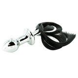 Glassvibrations Silver Edition Butt Plug with Pony Tail
