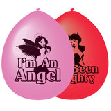 I've Been Naughty / I'm An Angel Balloons (10 Pack)