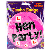 Jumbo Hen Party Badge with Hen L Plates