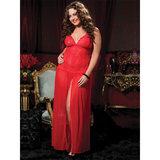 Seven Til Midnight Plus Size Moonlight Magic Floor Length Mesh Dress